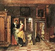 Pieter de Hooch At the Linen Closet Germany oil painting artist